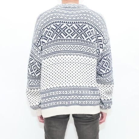 Vintage Nordic Cotton Knit Cardigan