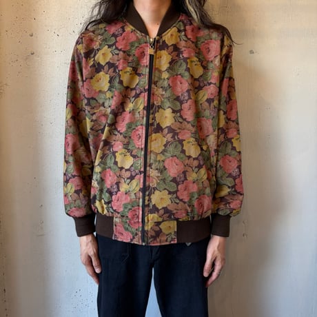 Flower Patterned Zip Jacket