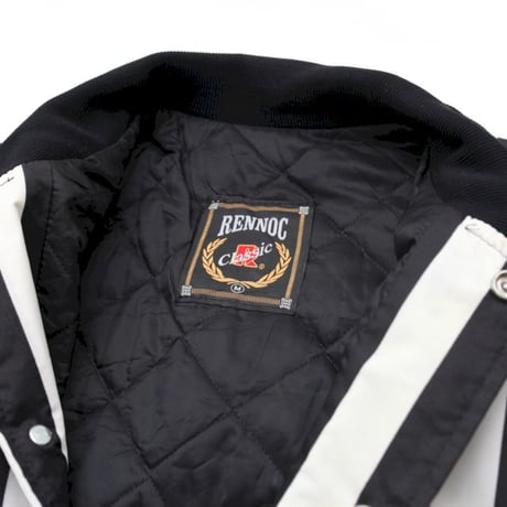 Black × White Stripe Nylon Jacket