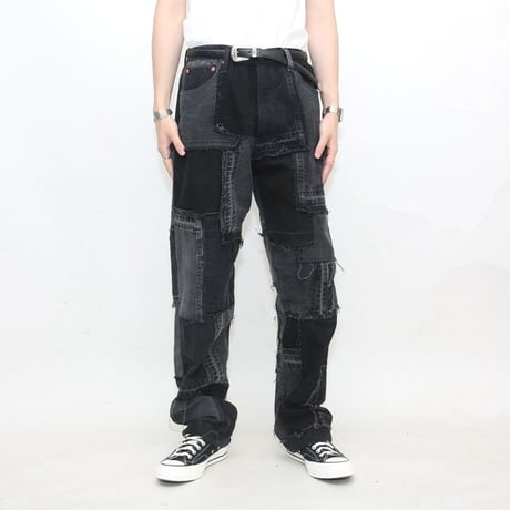 Levi's Patchwork Remake Black Denim Pants