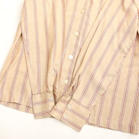 Open Collar Stripe Shirt