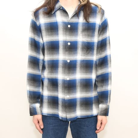 Ombre Plaid Rayon Loop Shirt