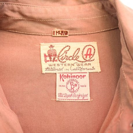 40’s Circle A Western Wear Rayon Gabardine Shirt