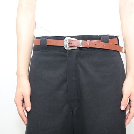 Western Leather Belt Brown
