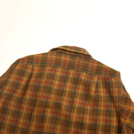 60s Pendleton Wool Plaid Loop Shirt