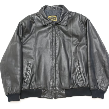 Vintage Single Leather Jacket Black