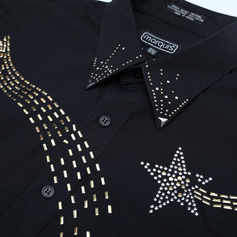 MASU STUDS SHIRT ブラックスタッズシャツ48 MASU STUDS SHIRT ブラックスタッズシャツ48