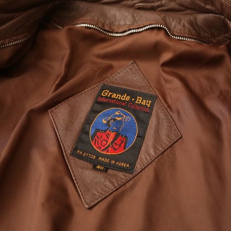 Brown Rib Leather Jacket