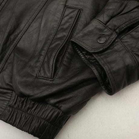 Black Lamb Leather Jacket Loose Silhouette