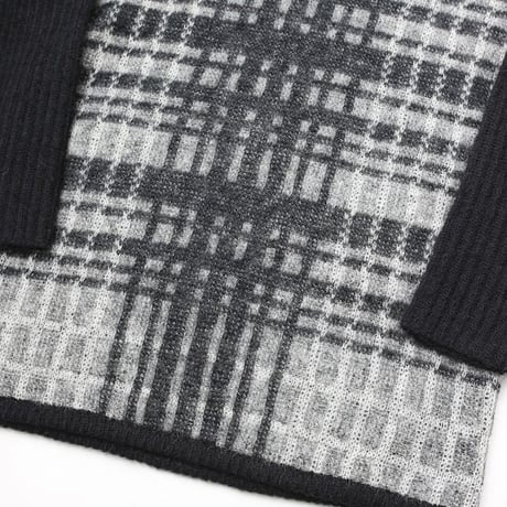 Check Pattern Wool Knit Sweater