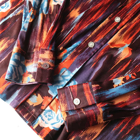 Vintage Flower Pattern Shirt