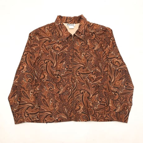 Paisley Pattern Zip Jacket