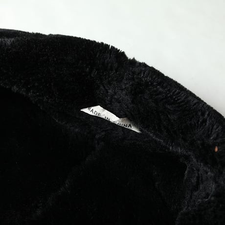 Black Suede Boa Coat