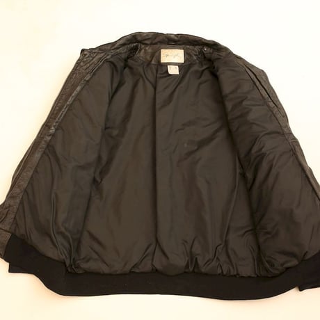 Rib Leather Jacket