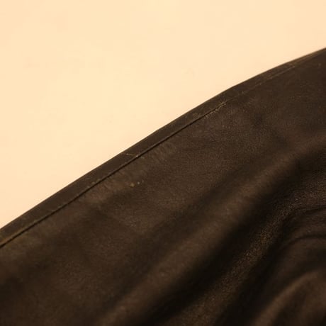 Black Rib Leather Jacket