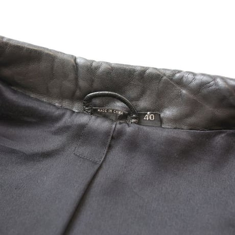 Black Lamb Leather Jacket Loose Silhouette