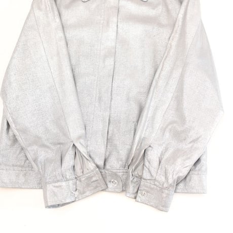 Silver Metallic Silk Jacket