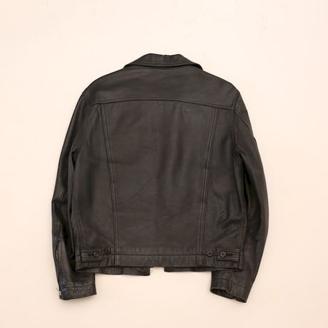Black Leather Full Zip Jacket