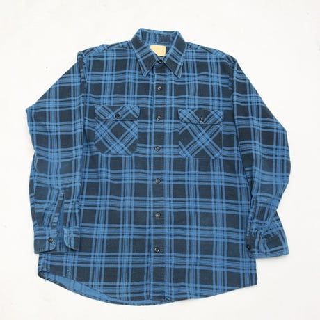 70s Sears Print Flannel Plaid Shirt