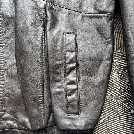 Wilsons Black Rib Leather Jacket