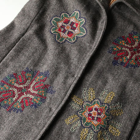 Embroidery Wool Coat