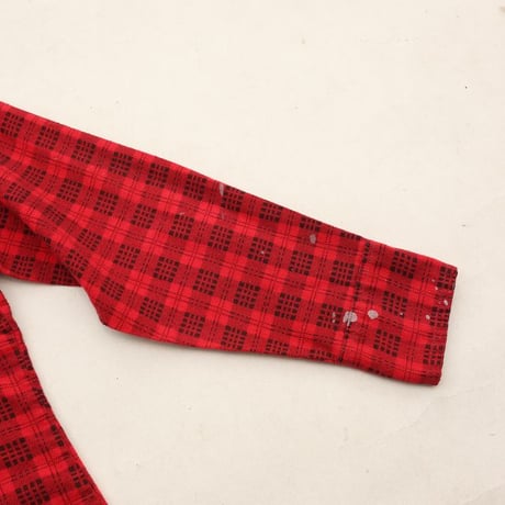 70's WASHINGTON DEE-CEE Plaid Print Flannel Western L/S Shirt
