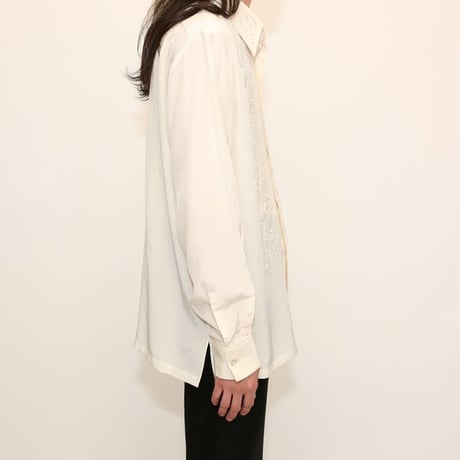 1970s Hand Embroidered 100% Pure Silk Shirt