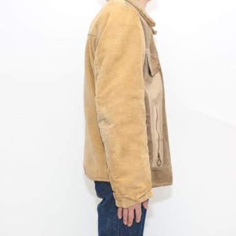 Sears Corduroy × Leather Boa Jacket