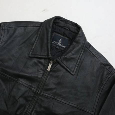 LONDON FOG Black Leather Jacket