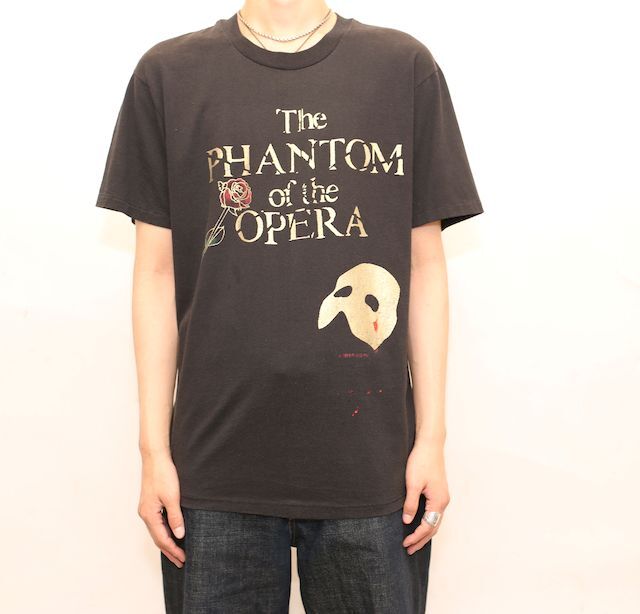 PHANTOM of the OPERA 80s ヴィンテージ tシャツ▲ Vintage 1980 Phantom Of The Opera tshirt White graphic