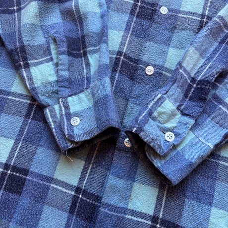 70s Print Flannel Plaid Shirt
