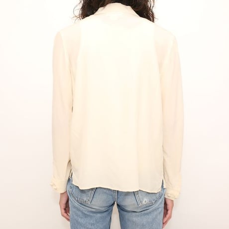 Open Collar Silk L/S Shirt