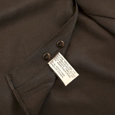 Rayon Plain Black L/S Shirt