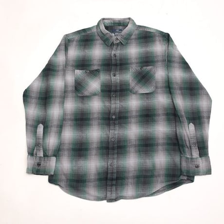 Ombre Plaid Cotton Flannel Shirt