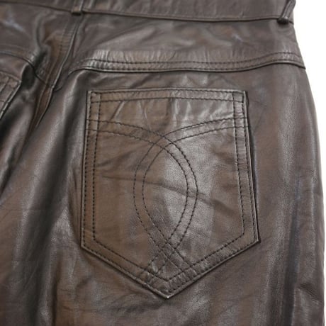 Wilsons Black Leather Pants Slim Fit