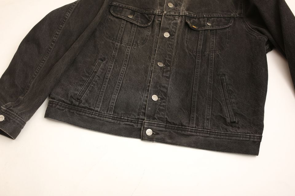 80-90s Lee 220 Black Denim Jacket | Strato
