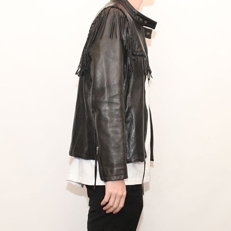 Vintage Fringe Leather Jacket