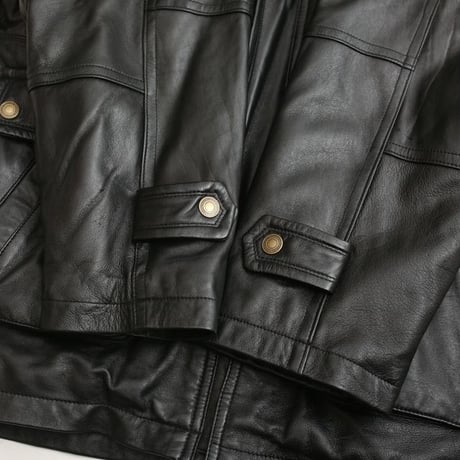 Black Lamb Leather Coat