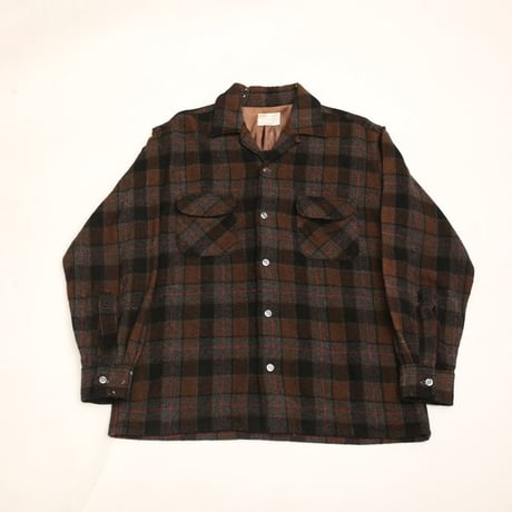 60s Towncraft Wool Plaid Loop Shirt