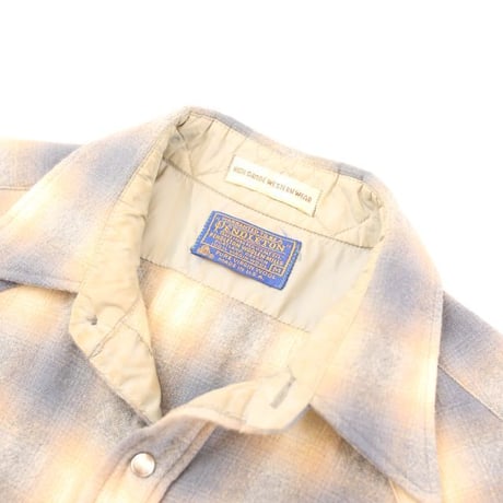70's Pendleton Check Wool Western L/S Shirt