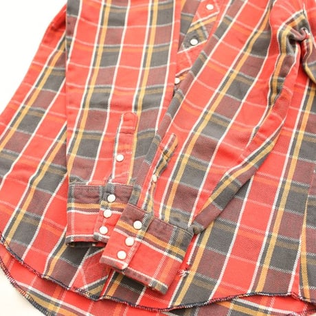 80s Wrangler Heavy Flannel Western Shirt