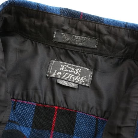 90's Le Tigre Plaid Acrylic Shirt