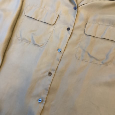 Open Collar Silk L/S Shirt