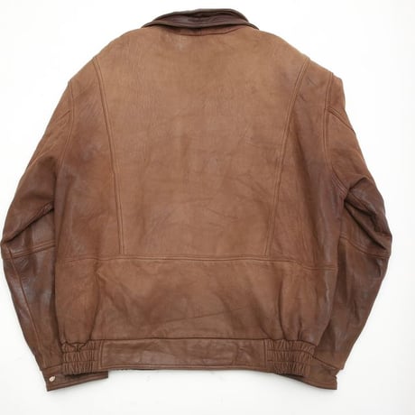 Layered Gimmick Brown Leather Jacket