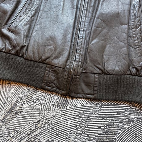 Rib Leather Jacket