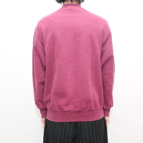 Mock Turtleneck Blank Sweat Shirt Faded Burgundy