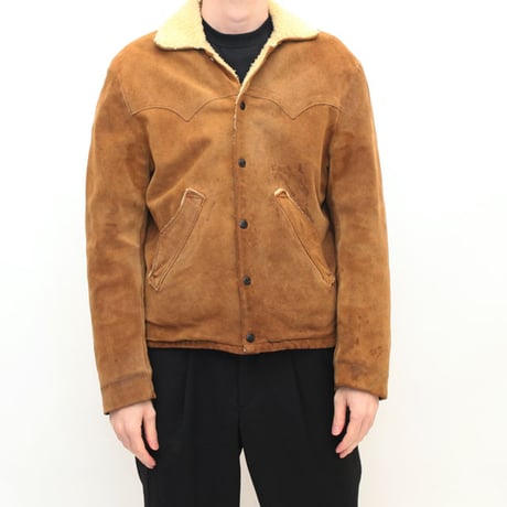 Vintage  Suede Boa Jacket