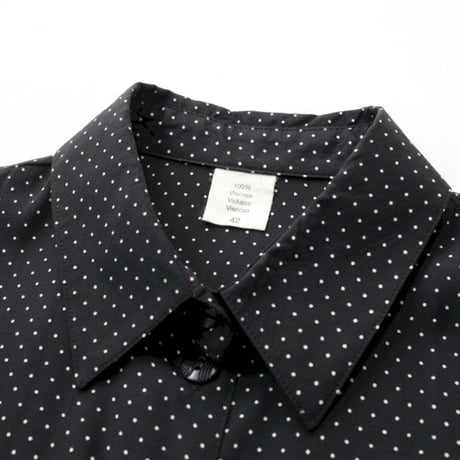 Euro Vintage Viscose Dot Pattern S/S Shirt