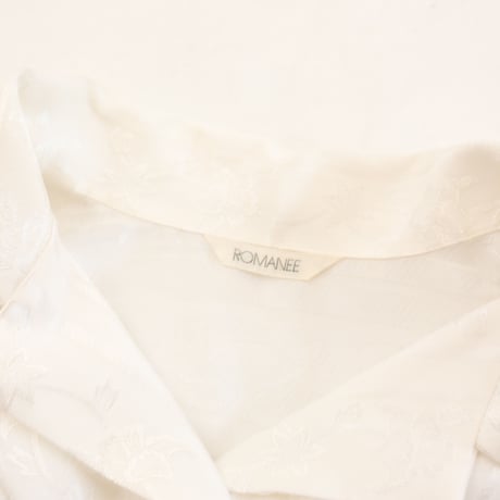 Flower Pattern Open Collar L/S Shirt