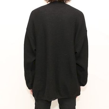 Merino Wool Black Knit Cardigan MADE IN ITALY